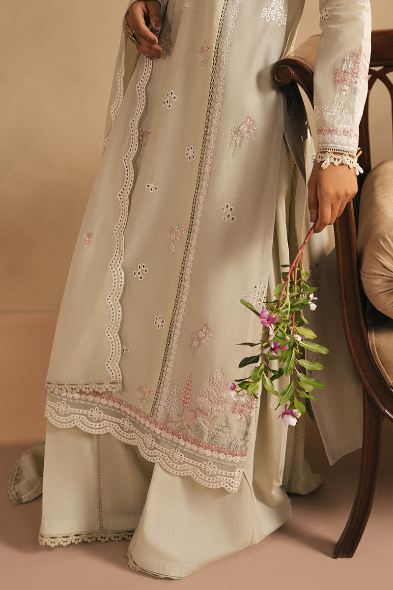 FROSTED MINT- 3PC EMBROIDERED LAWN SUIT