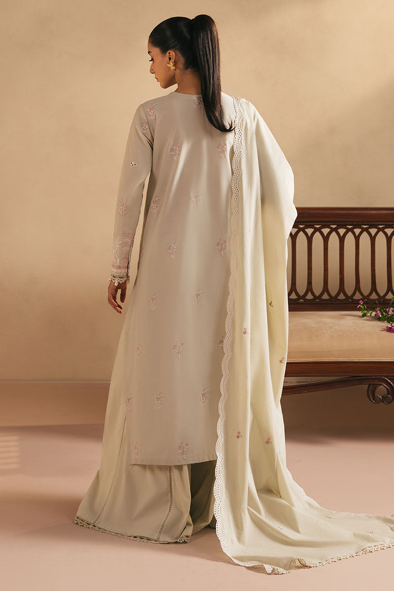 FROSTED MINT- 3PC EMBROIDERED LAWN SUIT