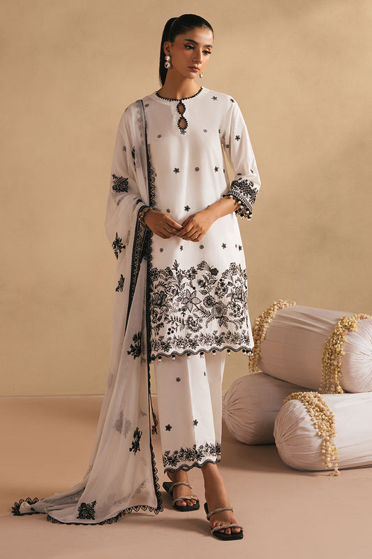 MONOCHROME BLISS- 3PC(SHIRT, TROUSER & DUPATTA)
