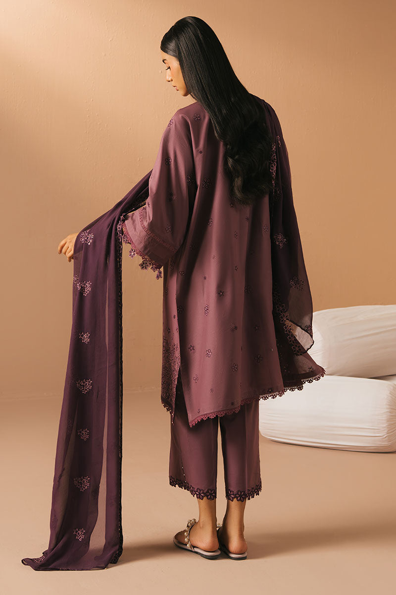GRAPE AMETHYST- 3PC EMBROIDERED LAWN SUIT