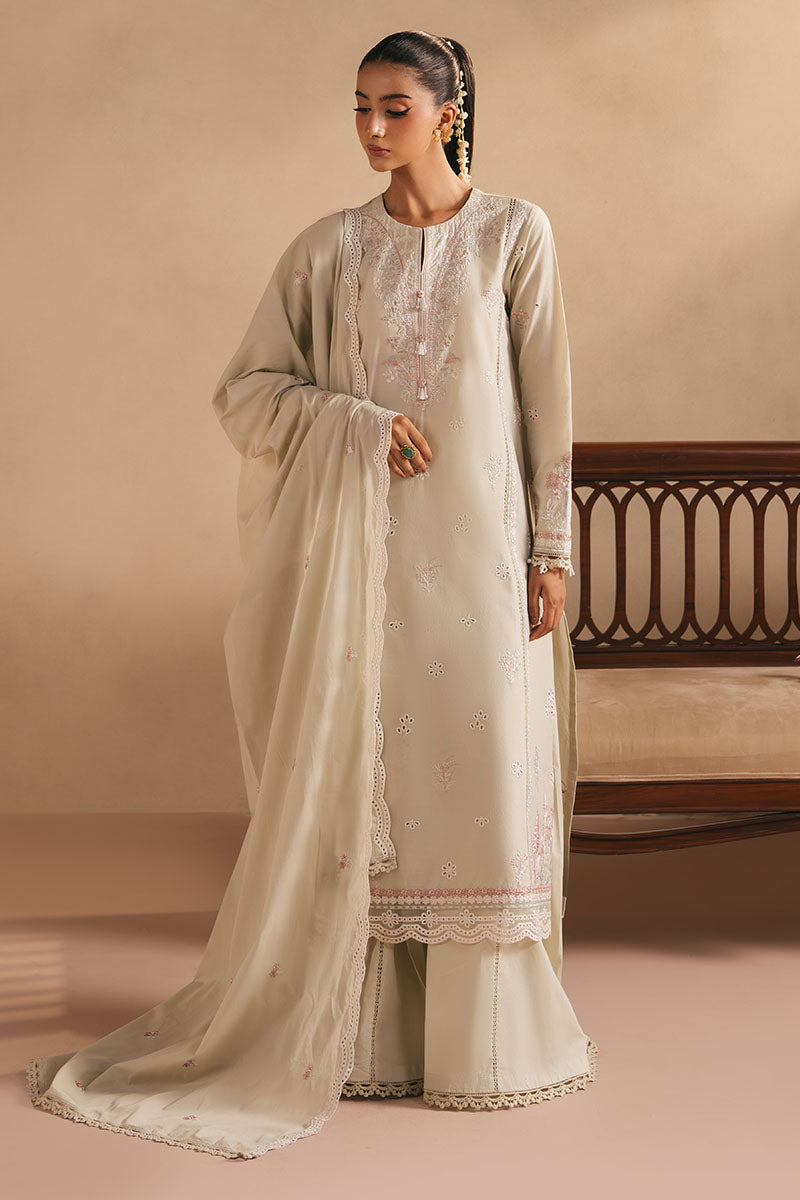 FROSTED MINT- 3PC EMBROIDERED LAWN SUIT
