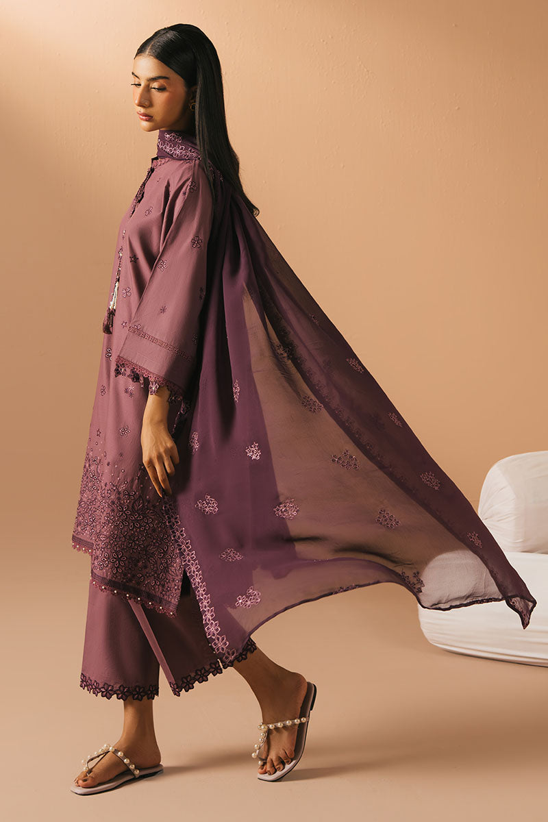 GRAPE AMETHYST- 3PC EMBROIDERED LAWN SUIT