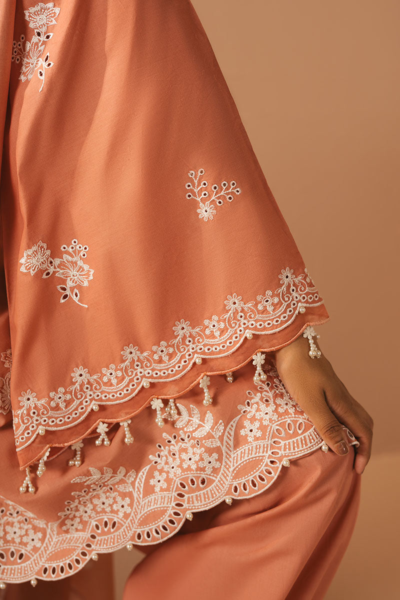 CORAL CHARM- 3PC EMBROIDERED LAWN SUIT