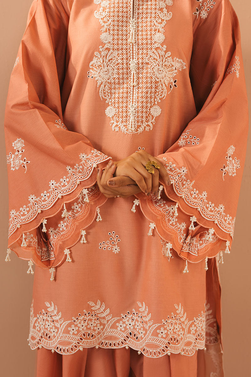 CORAL CHARM- 3PC EMBROIDERED LAWN SUIT