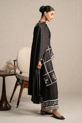 NOIR ECRU-3PC (SHIRT, TROUSER & DUPATTA)