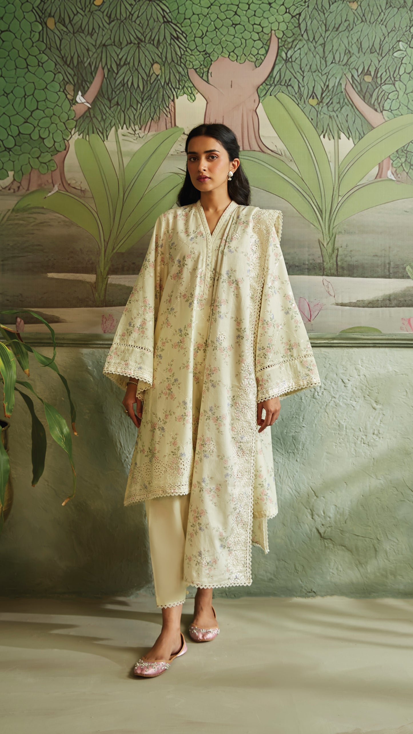 MINTY MELLOW-3PC (SHIRT, TROUSER & DUPATTA )