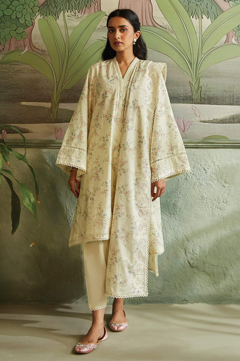 FLORET HAZE-3PC(SHIRT, DUPATTA & TROUSER)