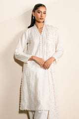 IVORY GLINT-3PC (SHIRT, TROUSER & DUPATTA)