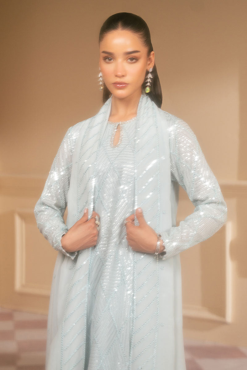 ICE BLUE-3PC (SHIRT, TROUSER & DUPATTA)