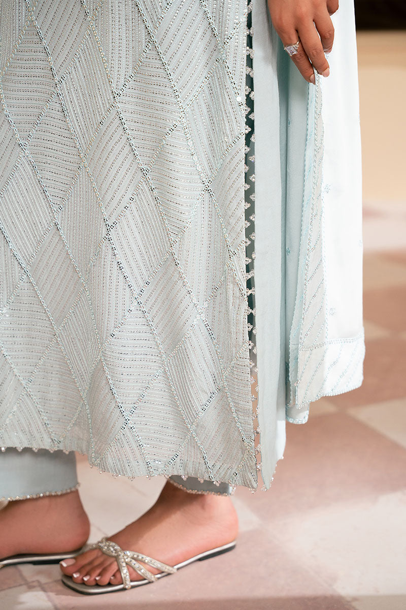 ICE BLUE-3PC (SHIRT, TROUSER & DUPATTA)