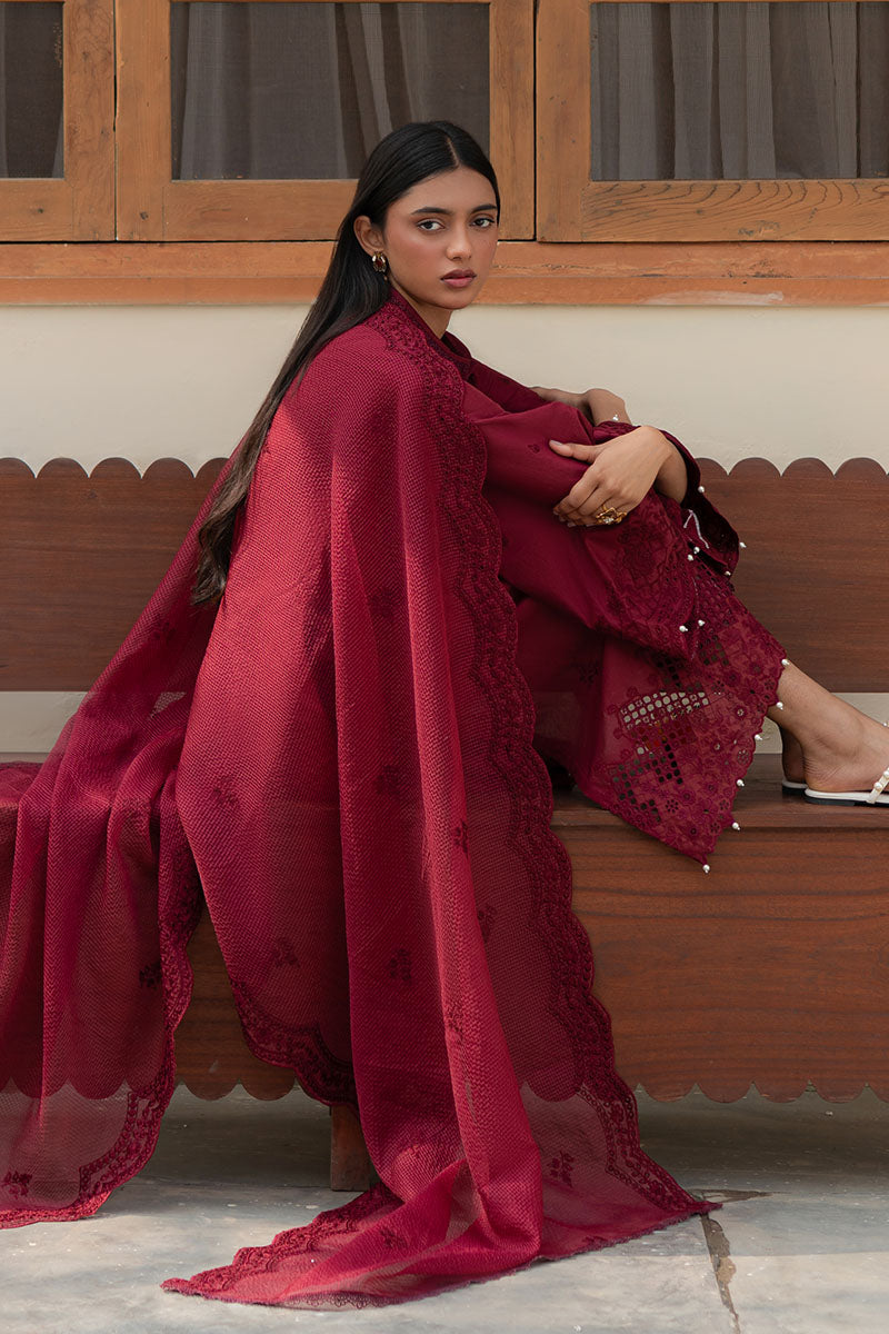 RUBY GLINT-3PC (SHIRT, TROUSER & DUPATTA)