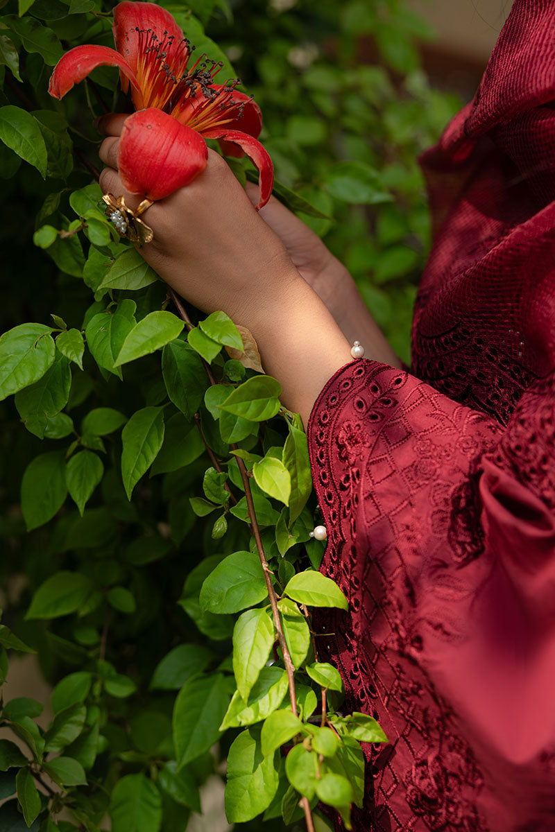 RUBY GLINT-3PC (SHIRT, TROUSER & DUPATTA)