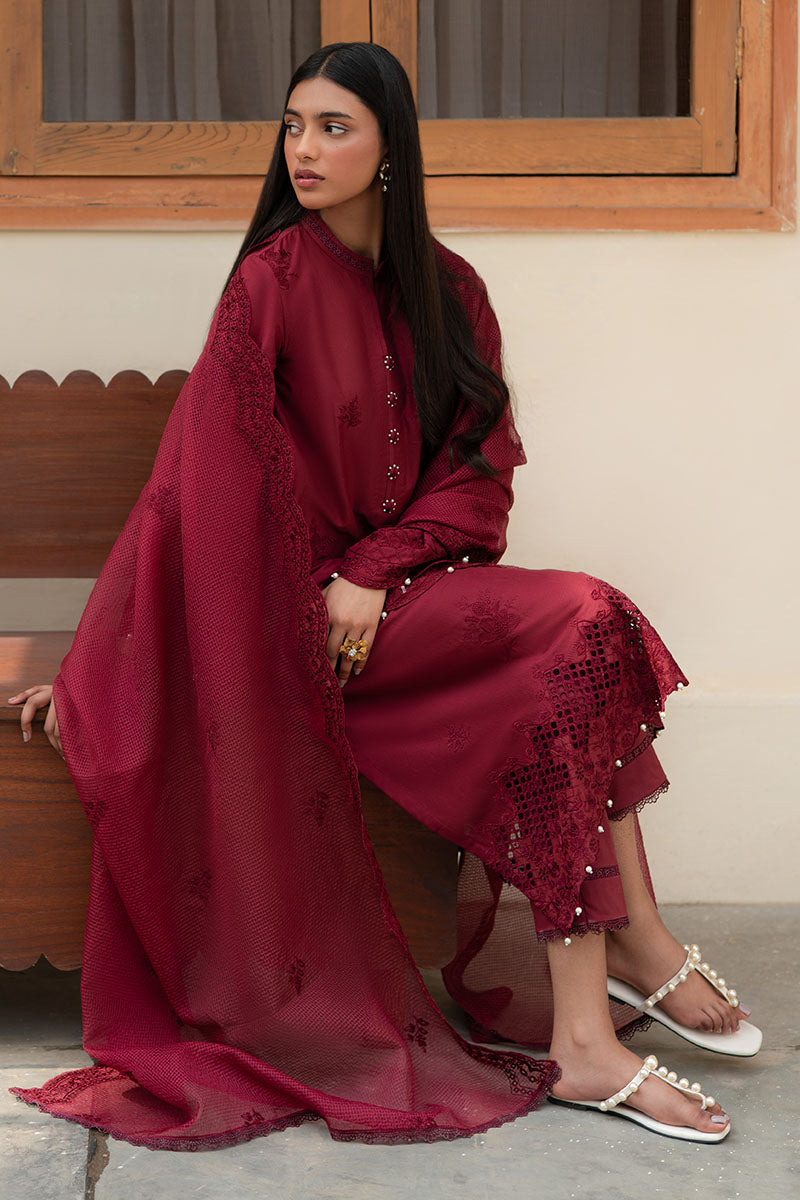 RUBY GLINT-3PC (SHIRT, TROUSER & DUPATTA)