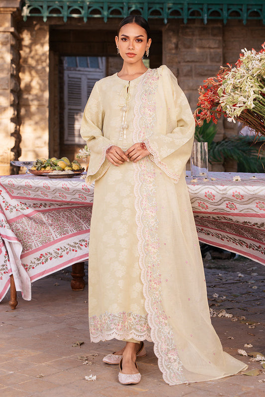 JASMINE GREEN-3 PC DYED JACQUARD SUIT