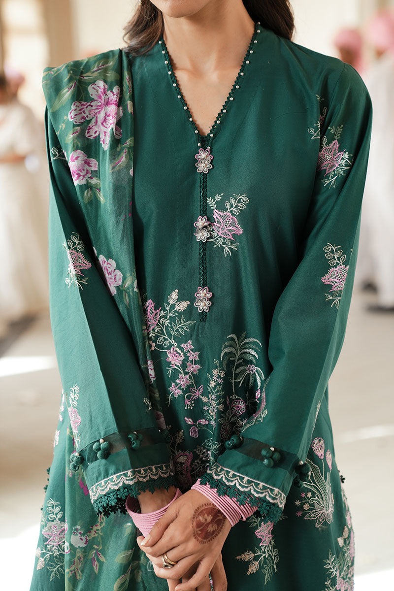 LAUREL GREEN-3PC (SHIRT, TROUSER & DUPATTA)