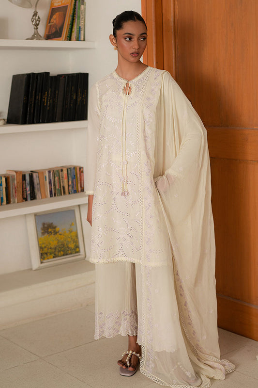 LAVENDER WHISPER- 3PC EMBROIDERED LAWN SUIT