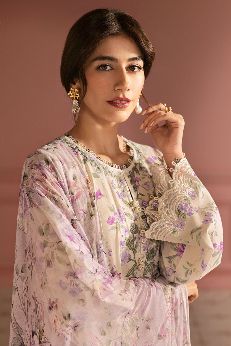 LILAC BLOOM-3PC (SHIRT, TROUSER & DUPATTA)