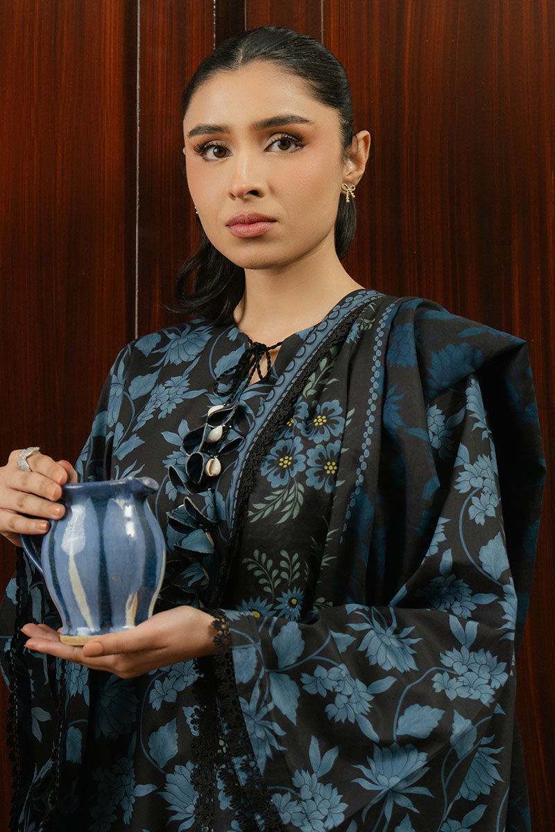 BLUE WAVE-3 PC PRINTED LAWN SUIT
