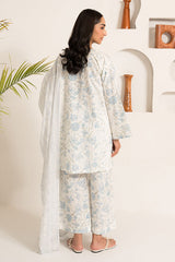 PRISTINE ICE-3PC (SHIRT,DUPATTA & TROUSER)
