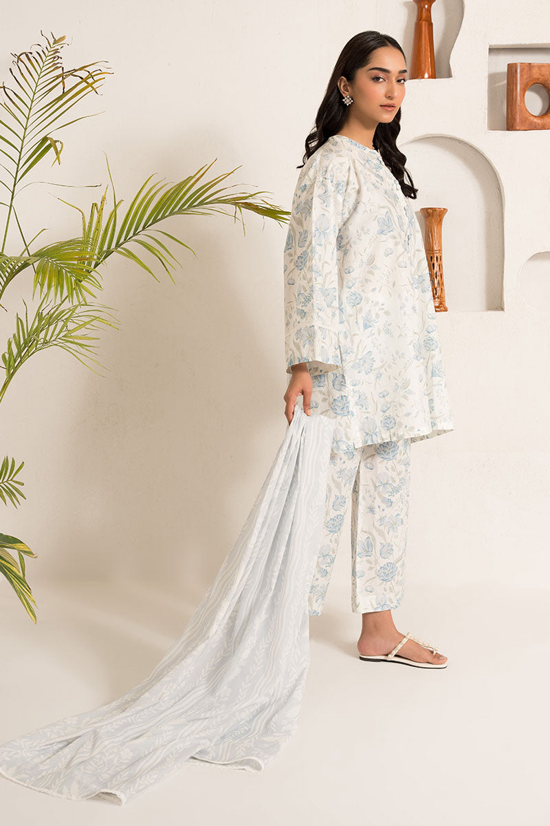 PRISTINE ICE-3PC (SHIRT,DUPATTA & TROUSER)
