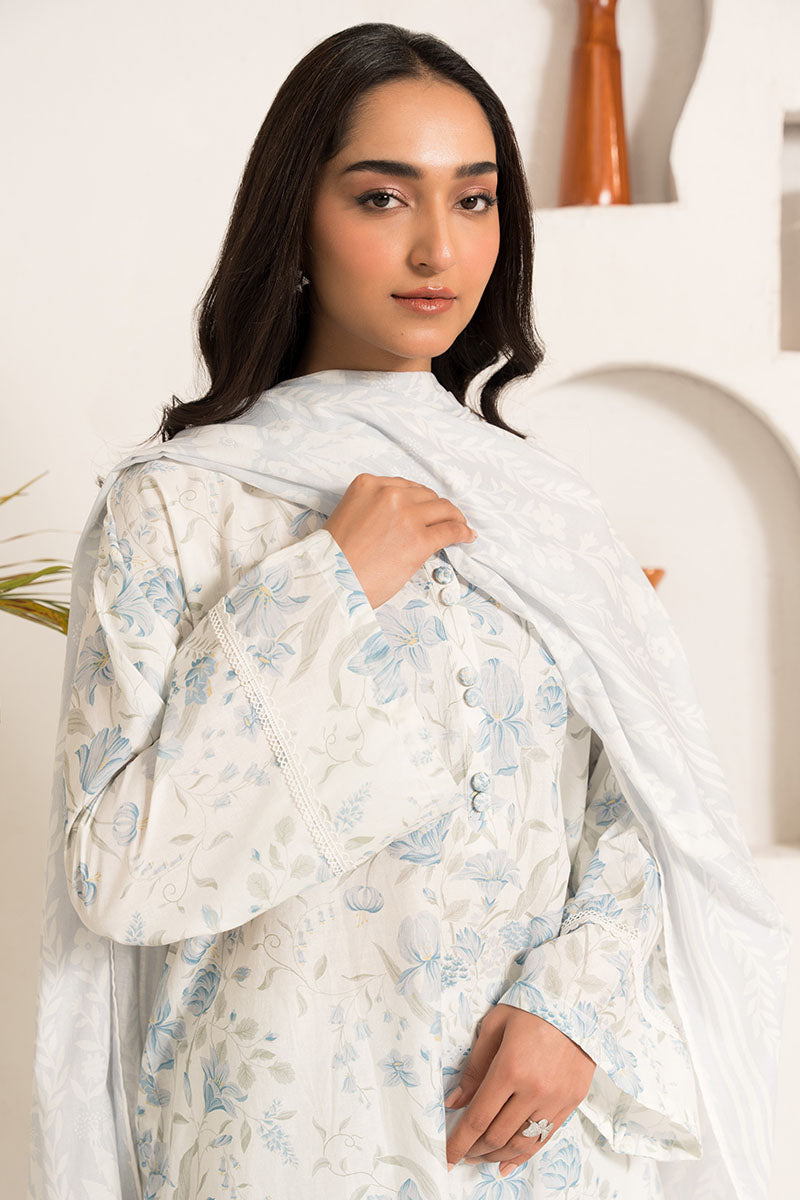 PRISTINE ICE-3PC (SHIRT,DUPATTA & TROUSER)