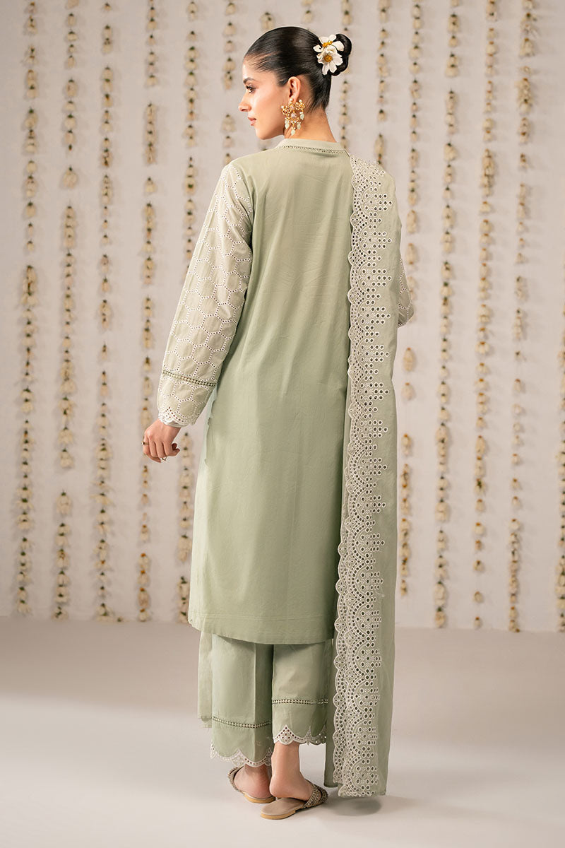 LUSH GREEN-3PC (SHIRT,TROUSER & DUPATTA)