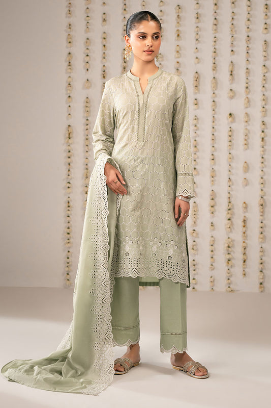 LUSH GREEN-3PC (SHIRT,TROUSER & DUPATTA)