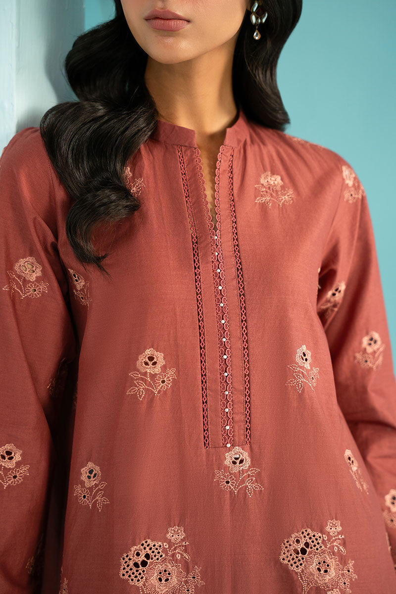 TANGERINE FLORA-2PC (SHIRT & TROUSER)