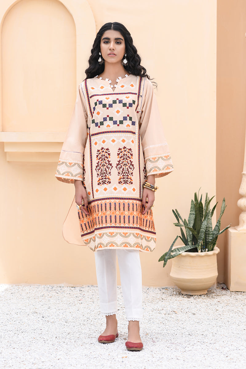 PEACH BLUSH - EMBROIDERED SHIRT