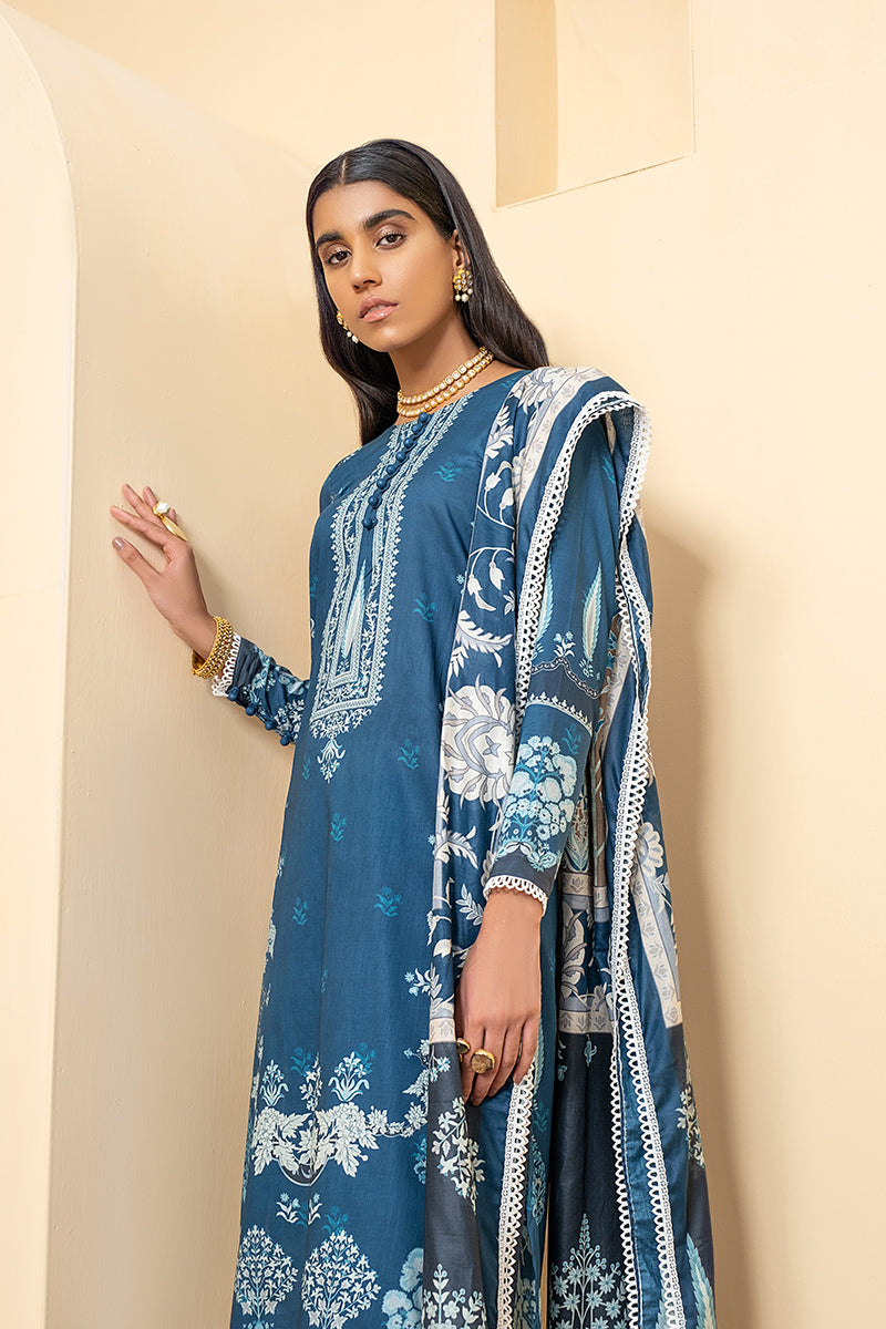 SAPPHIRE AURA - 3PCS- PRINTED LAWN