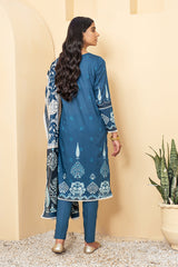 SAPPHIRE AURA - 3PCS- PRINTED LAWN