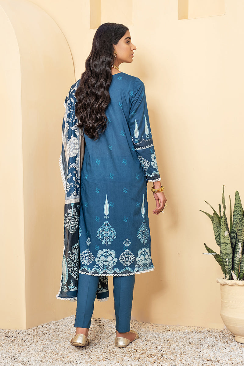 SAPPHIRE AURA - 3PCS- PRINTED LAWN