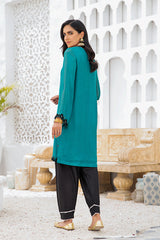 TEAL RUSH - EMBROIDERED SHIRT