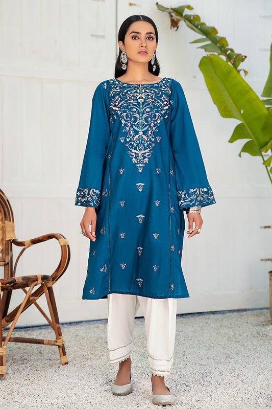 AZURE CERISE - EMBROIDERED SHIRT