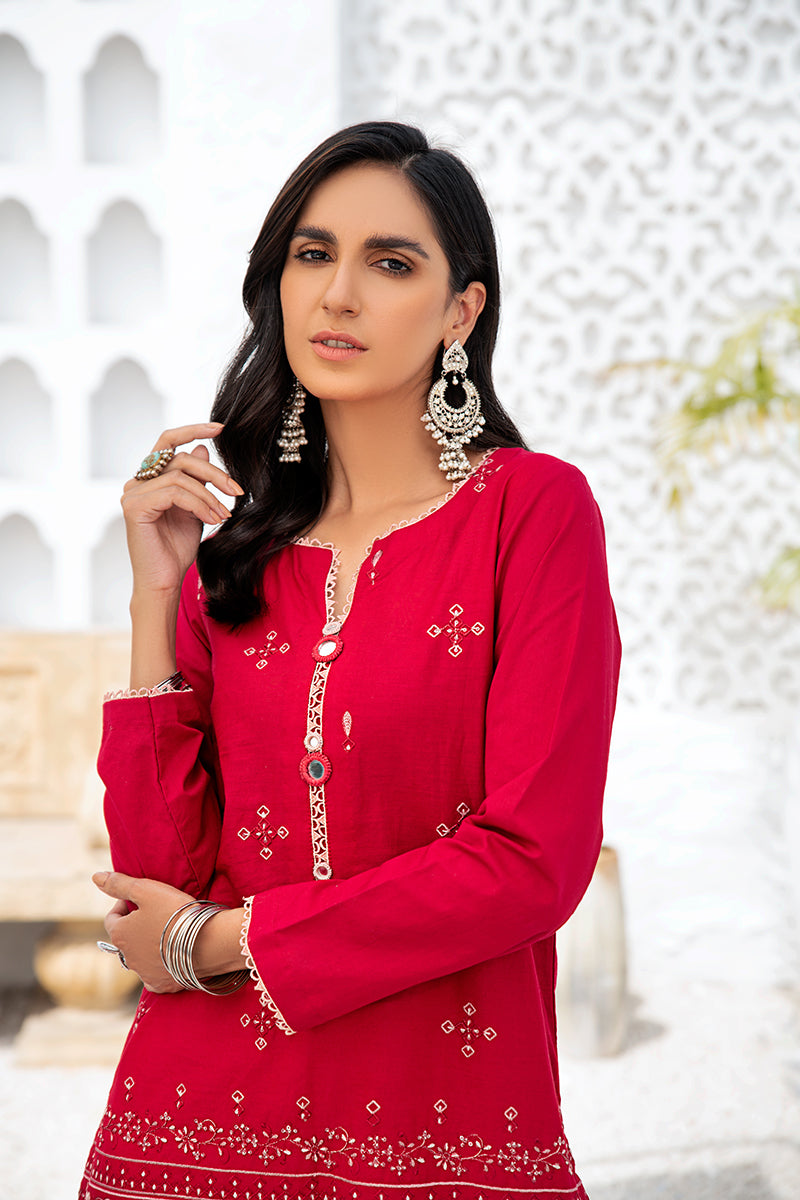 CRIMSON ARCH - EMBROIDERED SHIRT