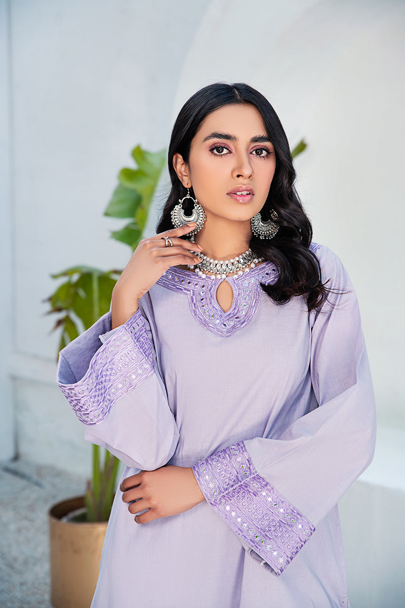 LAVENDER FUZZ - EMBELLISHED SHIRT