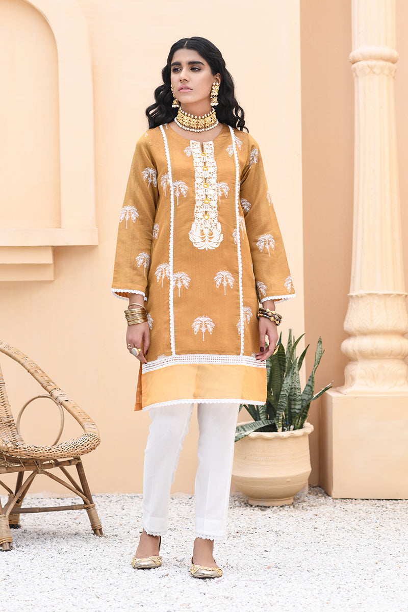 OCHRE TANGLE - EMBELLISHED SHIRT