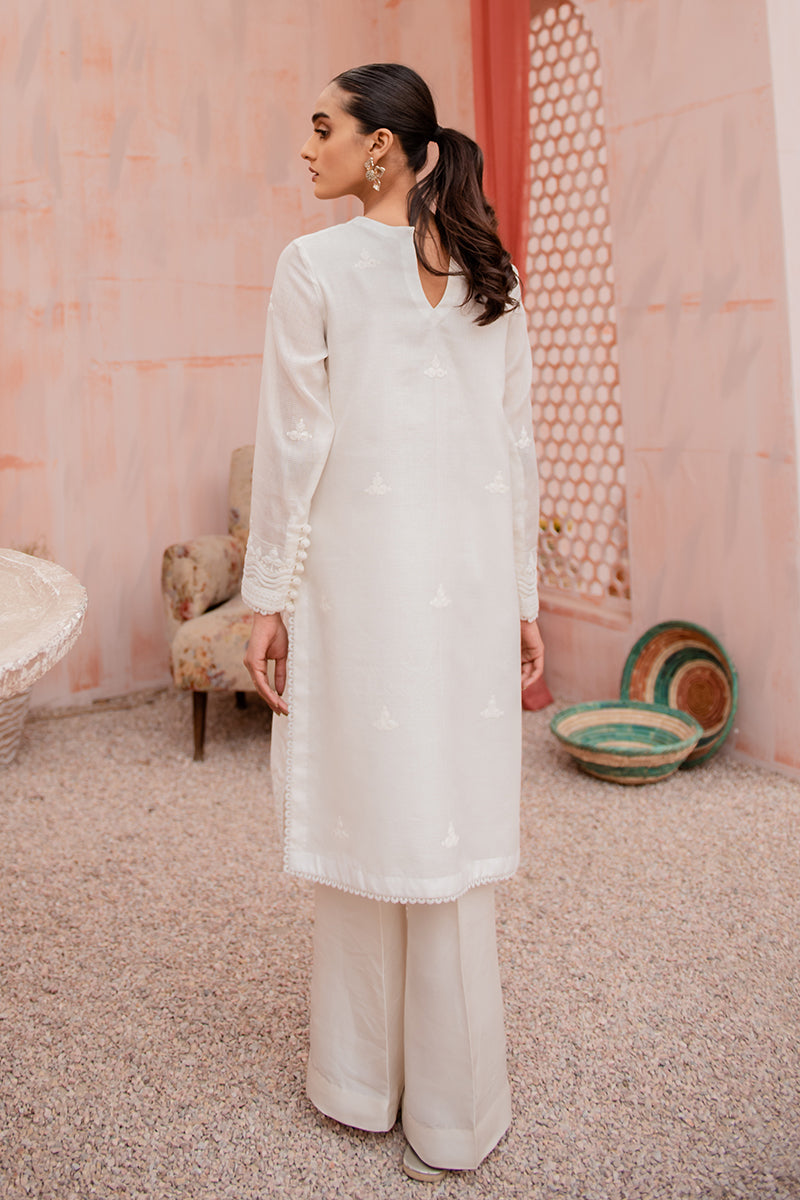 PRISTINE WHITE EMBROIDERED SHIRT