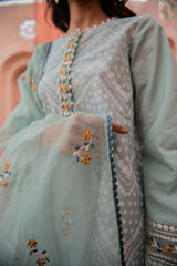 MINT AMBER-2PC (SHIRT & DUPATTA)