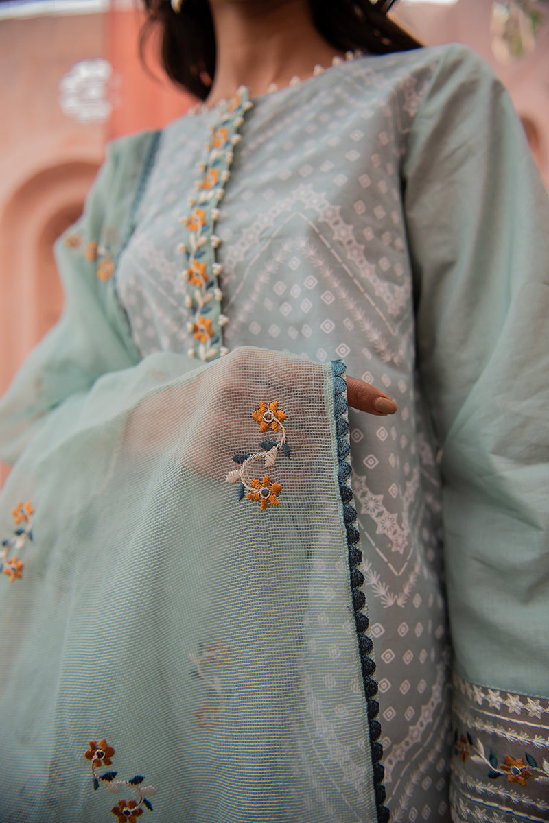 MINT AMBER-2PC (SHIRT & DUPATTA)
