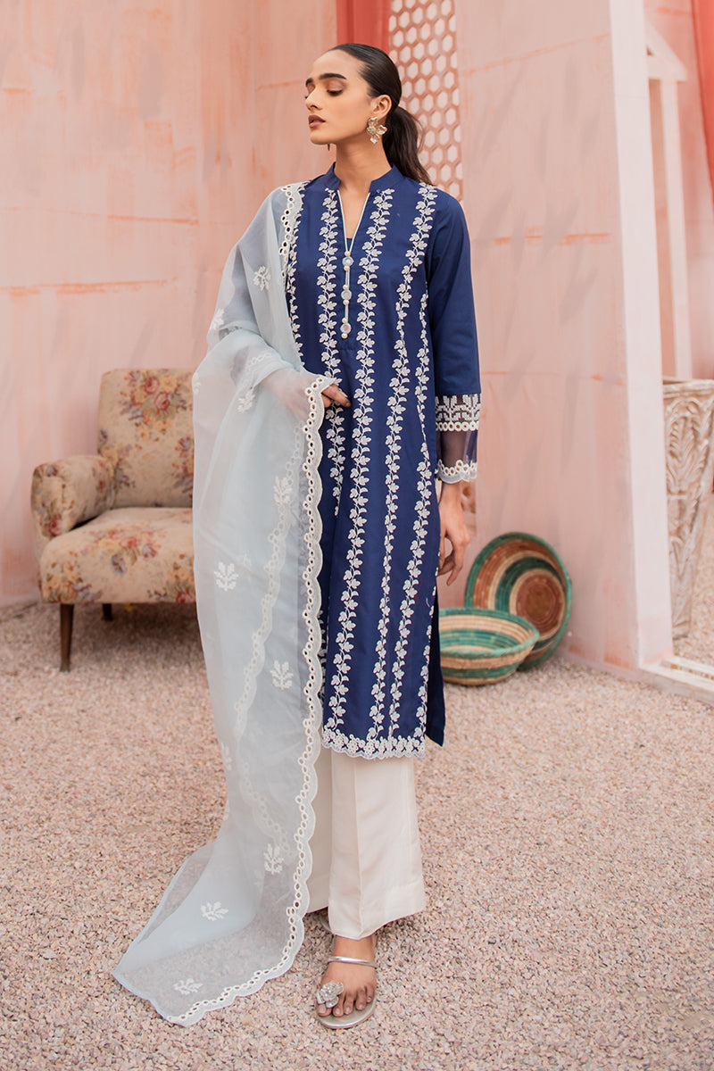NAVY MIRAGE-2PC (SHIRT & DUPATTA)