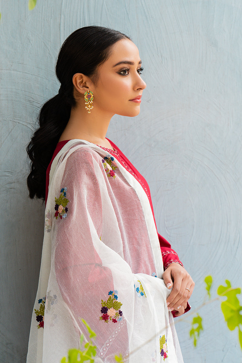 CRIMSON CERISE-2PC (SHIRT & DUPATTA)