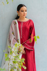 CRIMSON CERISE-2PC (SHIRT & DUPATTA)
