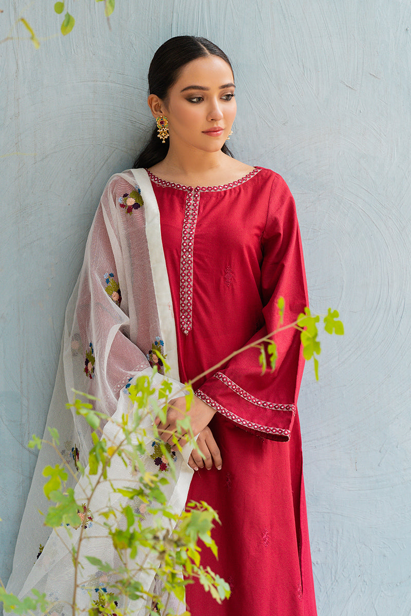 CRIMSON CERISE-2PC (SHIRT & DUPATTA)