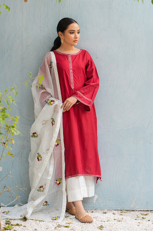 CRIMSON CERISE-2PC (SHIRT & DUPATTA)