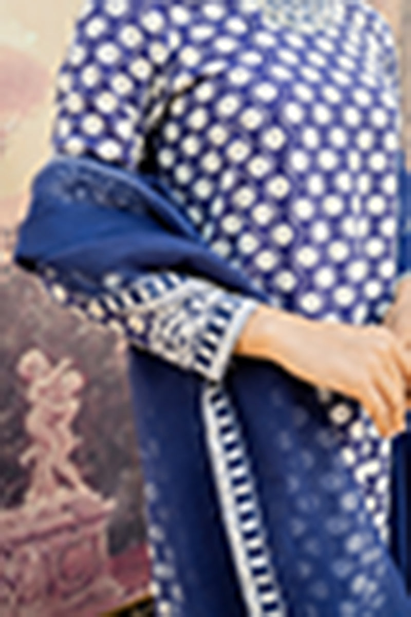 ROYAL BLUE-3PC (SHIRT & DUPATTA)
