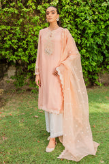 PEACH ORPHIC-2PC (SHIRT & DUPATTA)