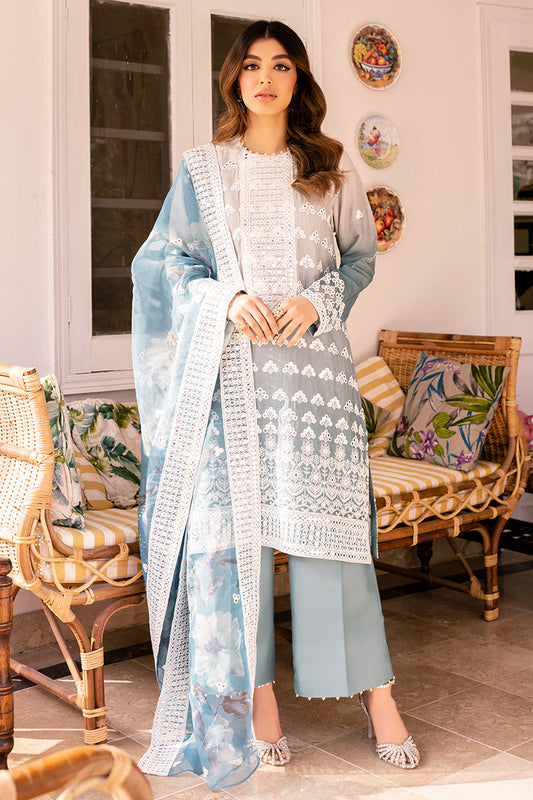 IMPERIAL MIST-3PC SILK EMBROIDERED SUIT