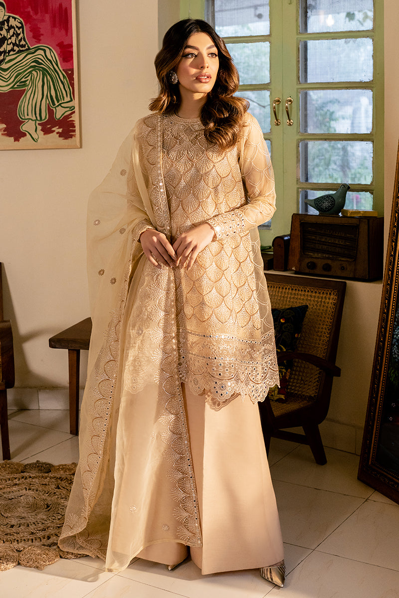 MAJESTIC ESSENCE-4PC ORGANZA EMBROIDERED SUIT