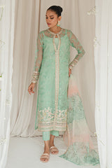 VERDANT STONE-4PC ORGANZA EMBROIDERED SUIT